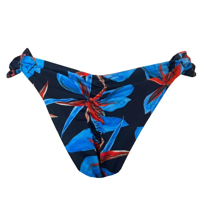 Blue Lily Brazilian Classic Side Scrunch Bikini Bottom