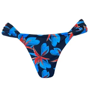 Blue Lily Brazilian Classic Side Scrunch Bikini Bottom