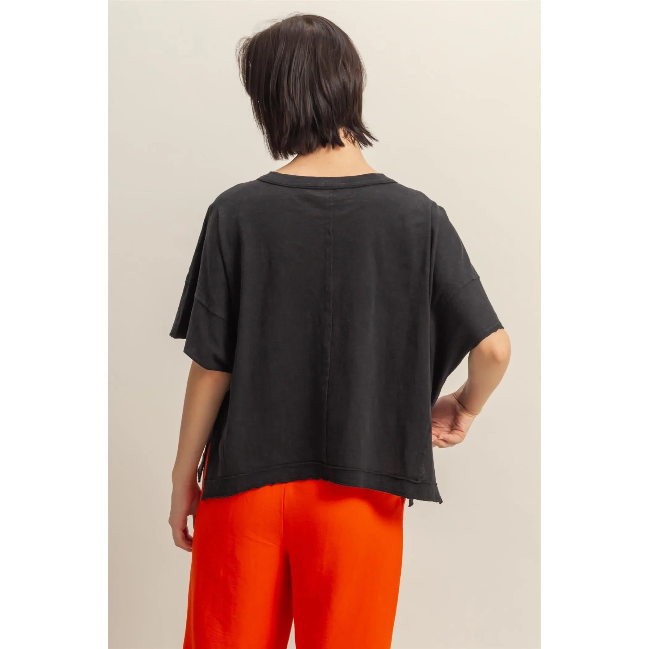 Boxy V-Neck Tee