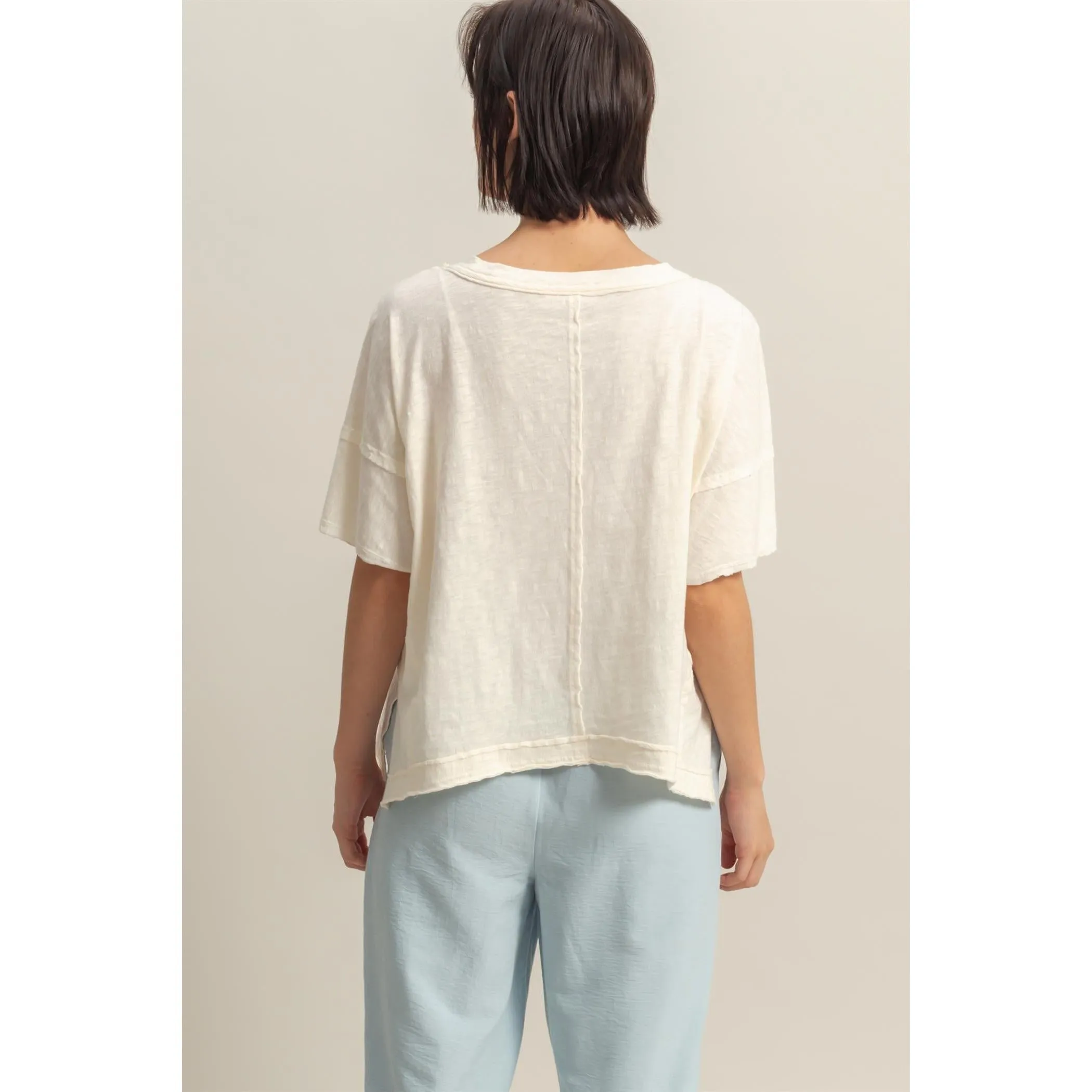 Boxy V-Neck Tee