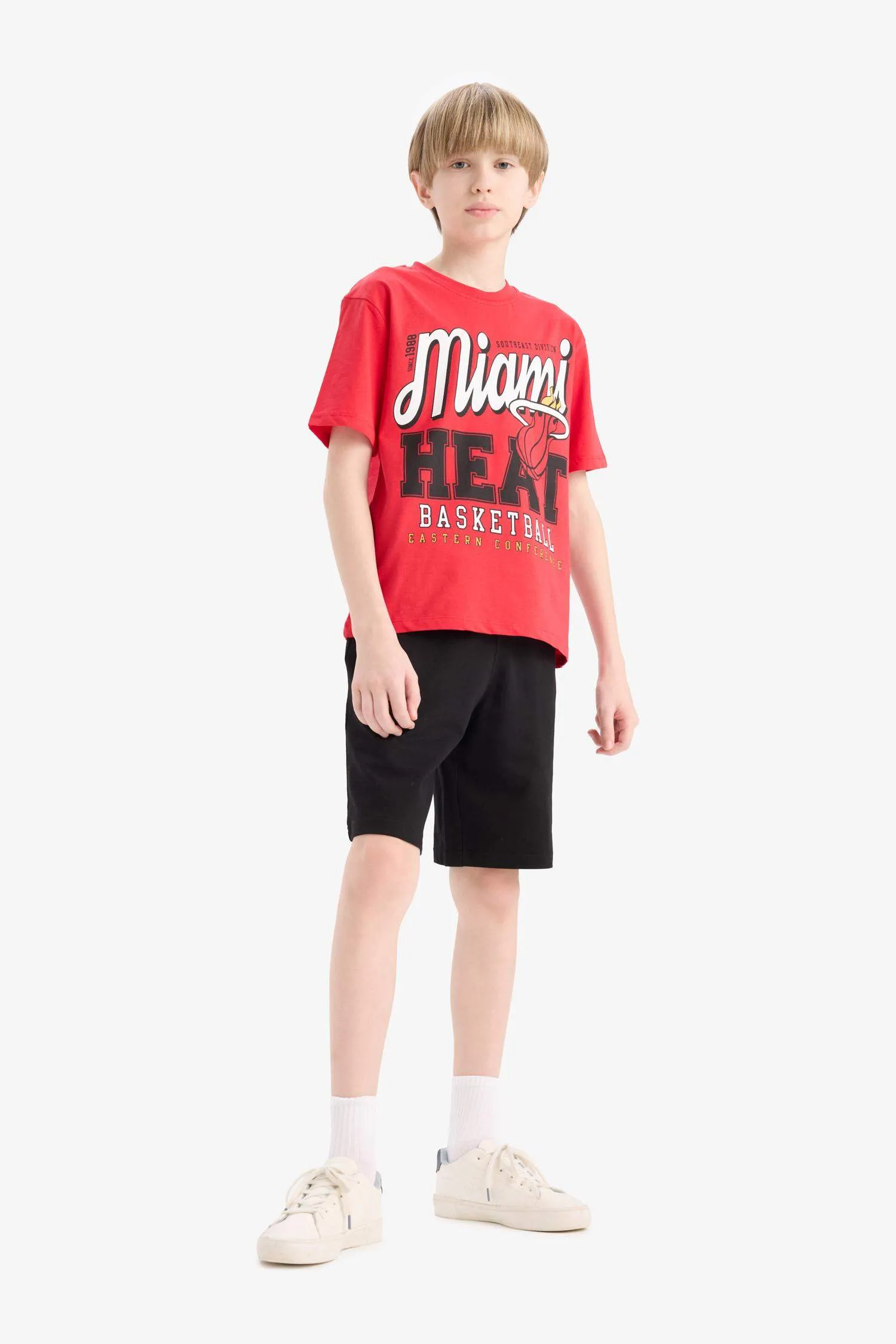 Boy Regular Fit Sweatshirt Fabric Shorts
