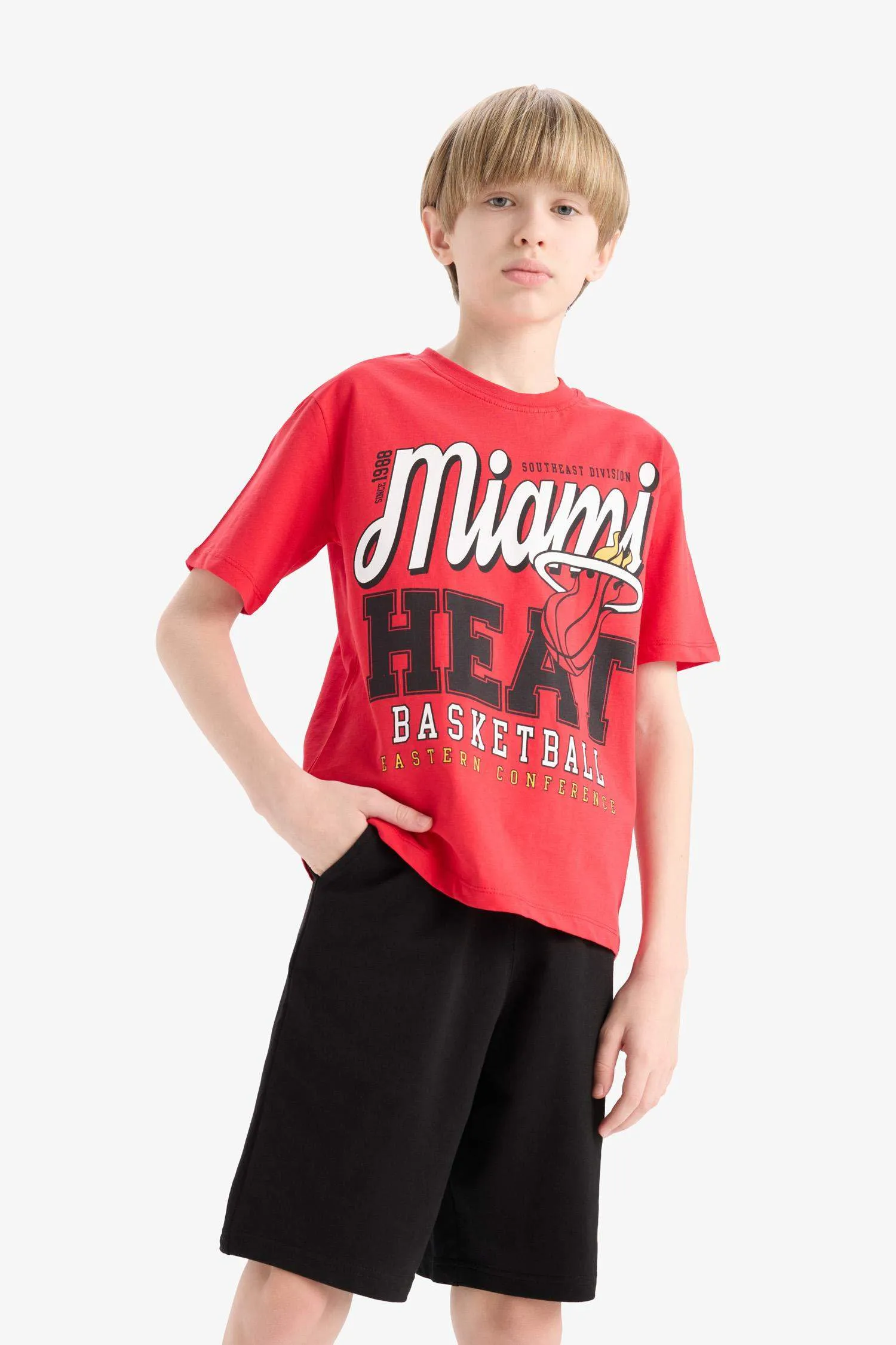 Boy Regular Fit Sweatshirt Fabric Shorts