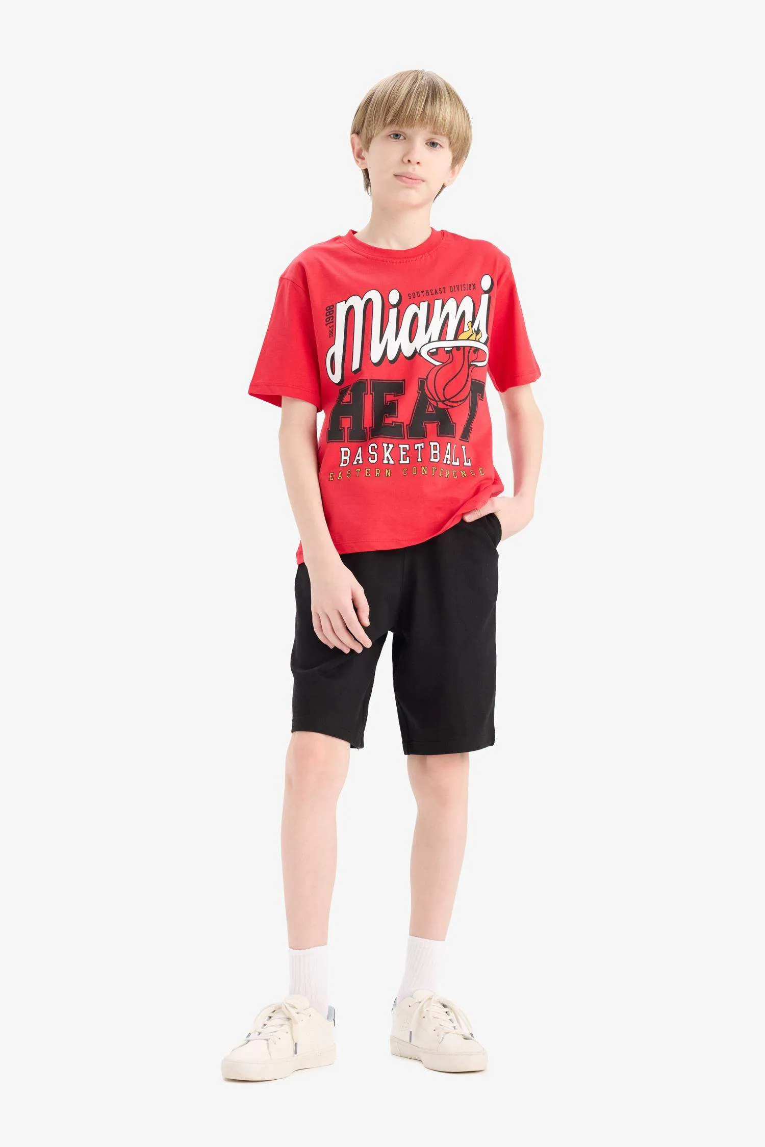Boy Regular Fit Sweatshirt Fabric Shorts