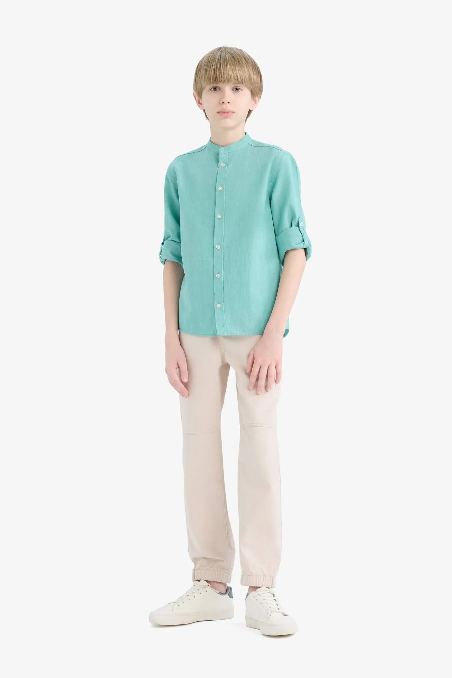 Boy Standard Leg Gabardine Joggers
