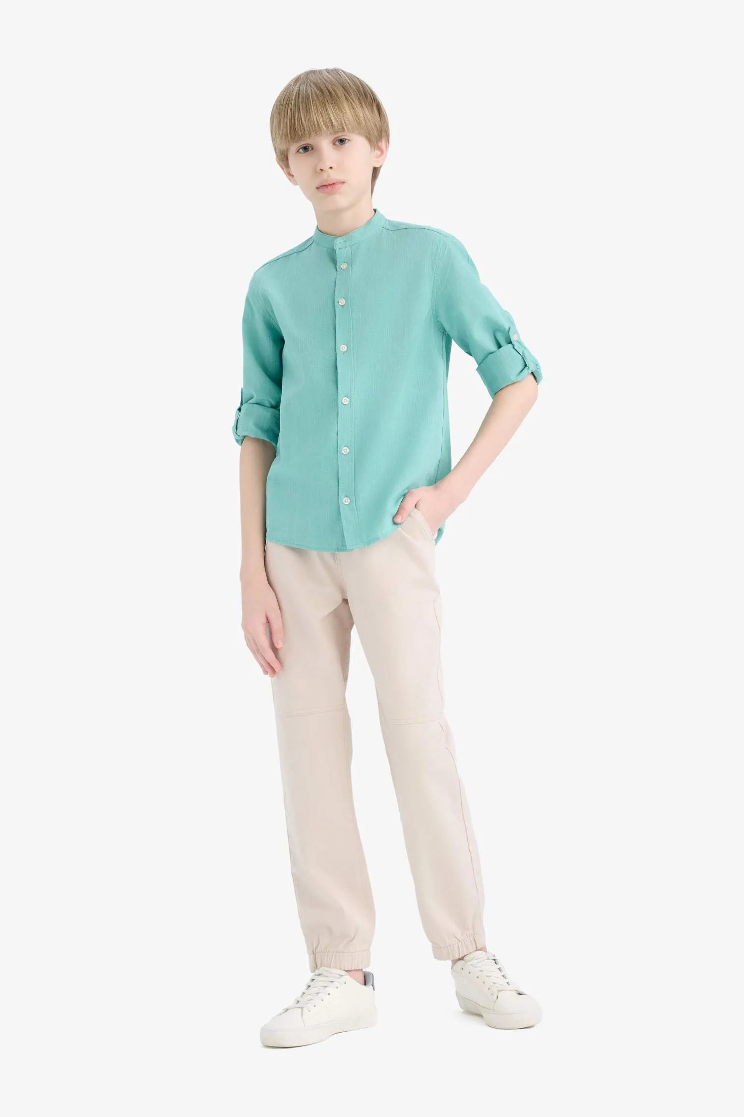 Boy Standard Leg Gabardine Joggers