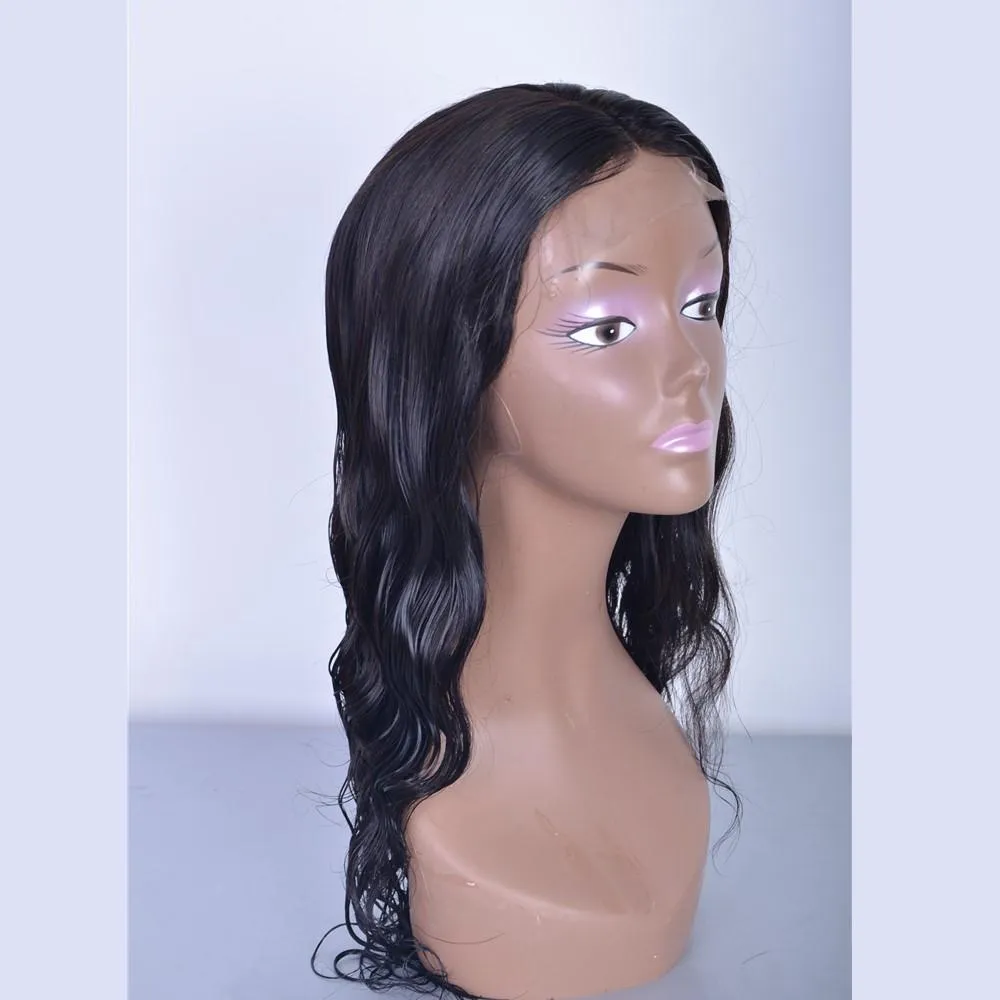 Brazilian Hair Fashion Black Natural Wave 4*4 Closure Wig