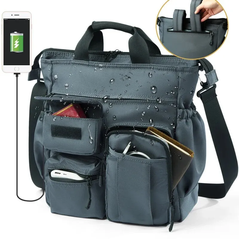 Business Trips Men Briefcase Oxford Backpack