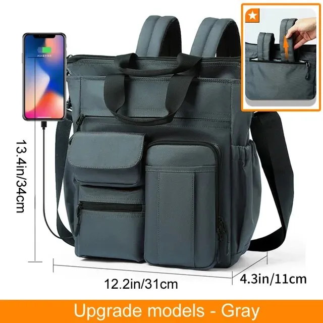 Business Trips Men Briefcase Oxford Backpack