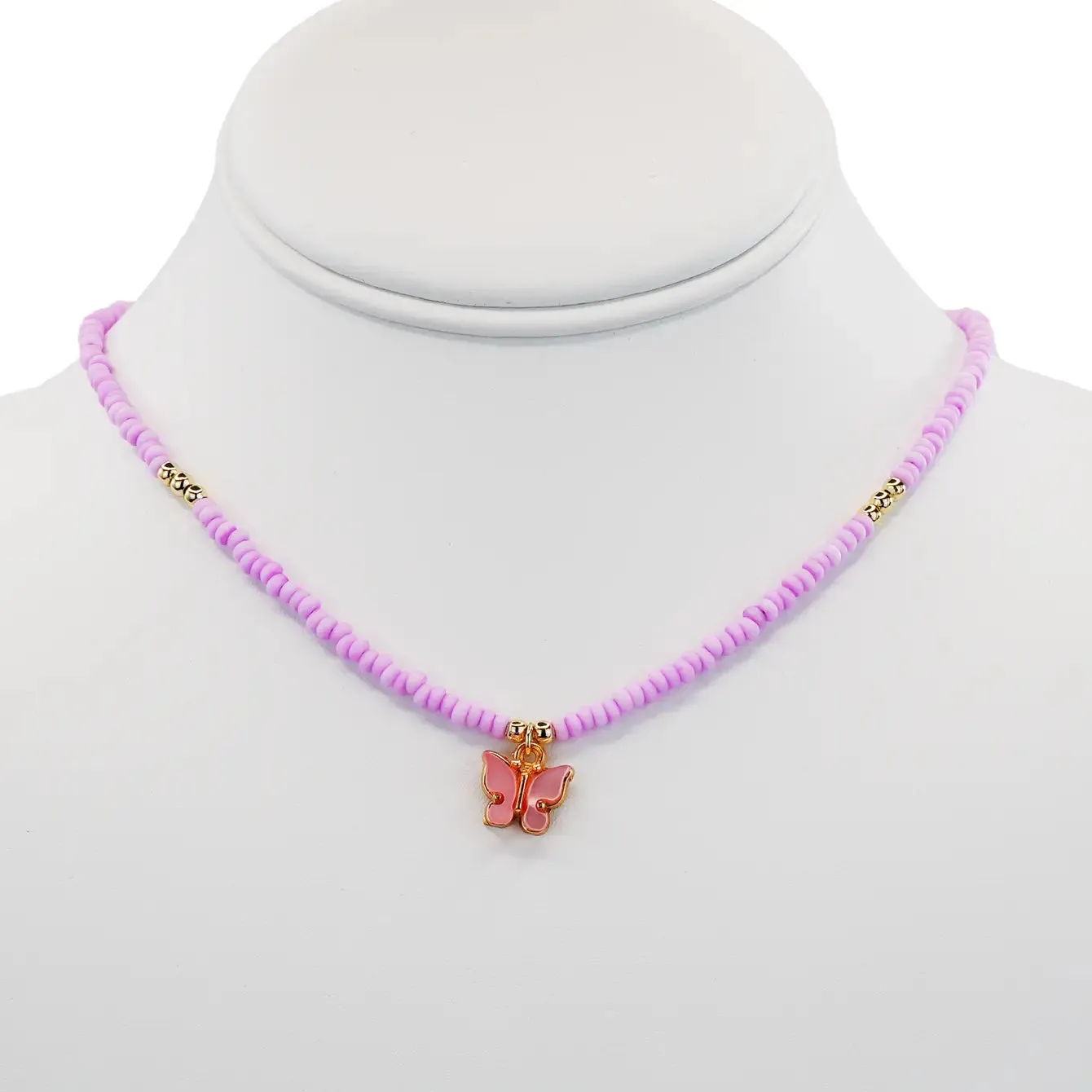 Butterfly Pendant Beaded Necklace: Grace and Freedom