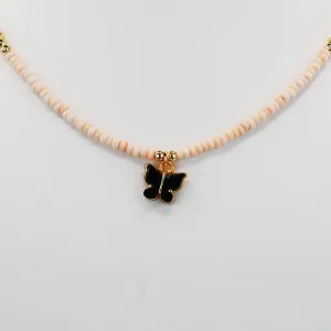 Butterfly Pendant Beaded Necklace: Grace and Freedom