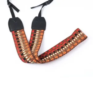 Camera Strap - Vintage Cotton Red