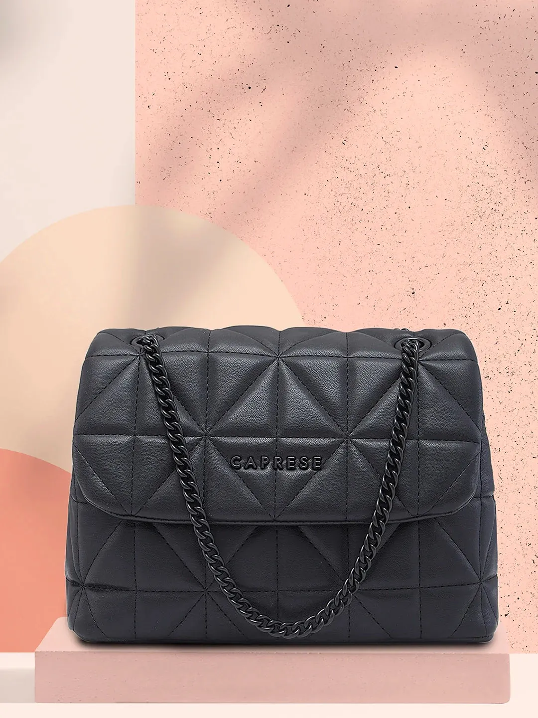 Caprese Rabi Medium Black Sling Bag