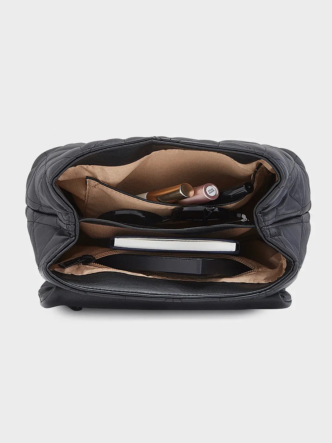 Caprese Rabi Medium Black Sling Bag