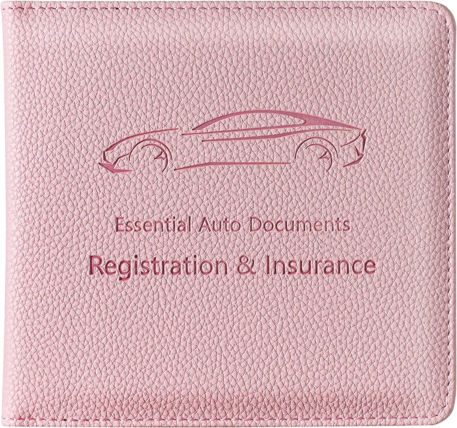 Car Registration and Insurance Holder, Car Document Holder with Magnetic Closure, Auto PU Leather Registration and Insurance Card Holder for Driver's License & Essential Documents