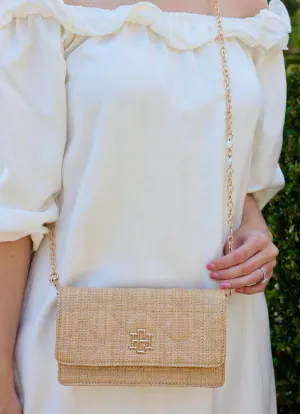 Carolina Hill Brynleigh Clutch Crossbody Natural Quilted LQ