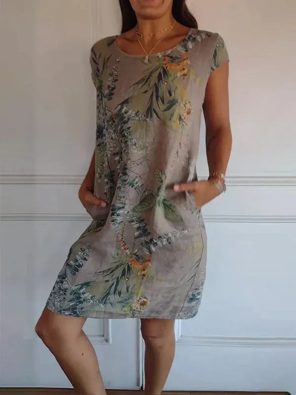 Casual Printed Dress with Pockets | Lightweight Fabric, Comfortable Fit, Summer Style
