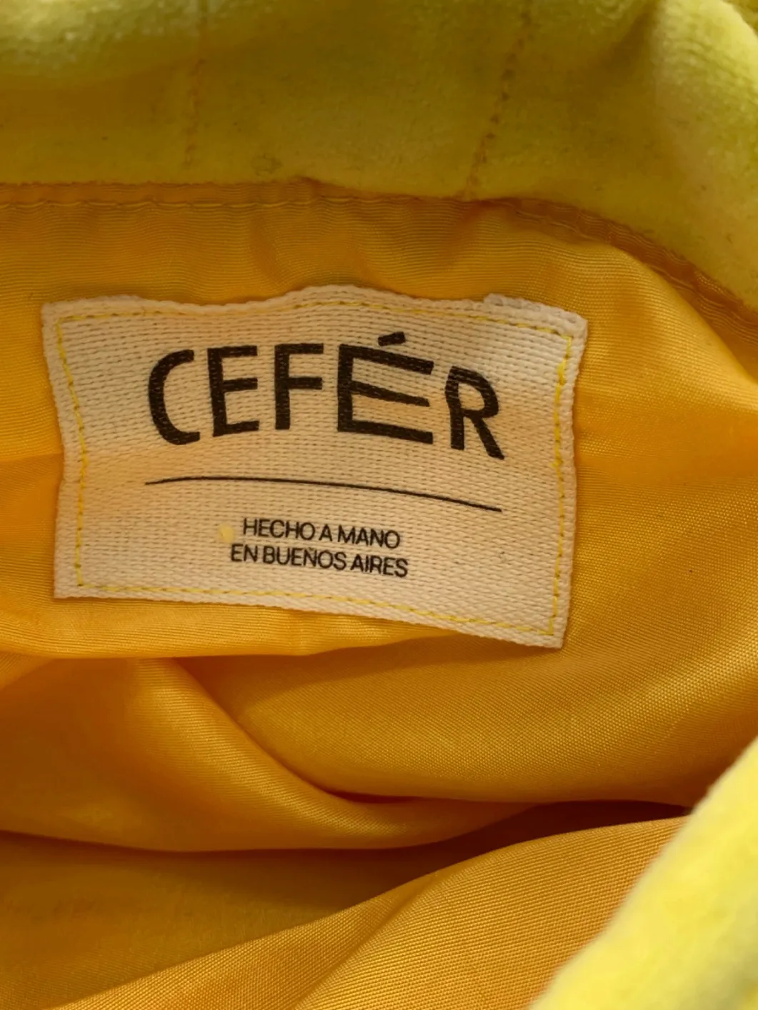 Cefer Yellow Handcrafted Knotted Shoulder Bag