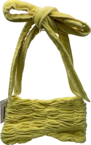 Cefer Yellow Handcrafted Knotted Shoulder Bag