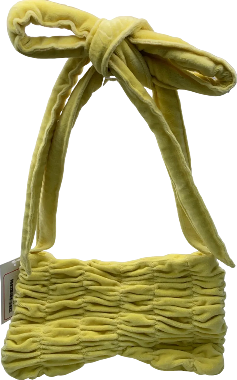 Cefer Yellow Handcrafted Knotted Shoulder Bag
