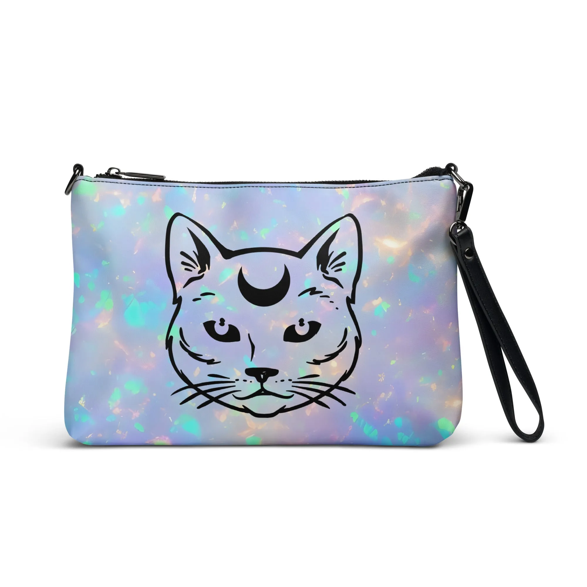Celestial Opal Cat Crossbody Bag