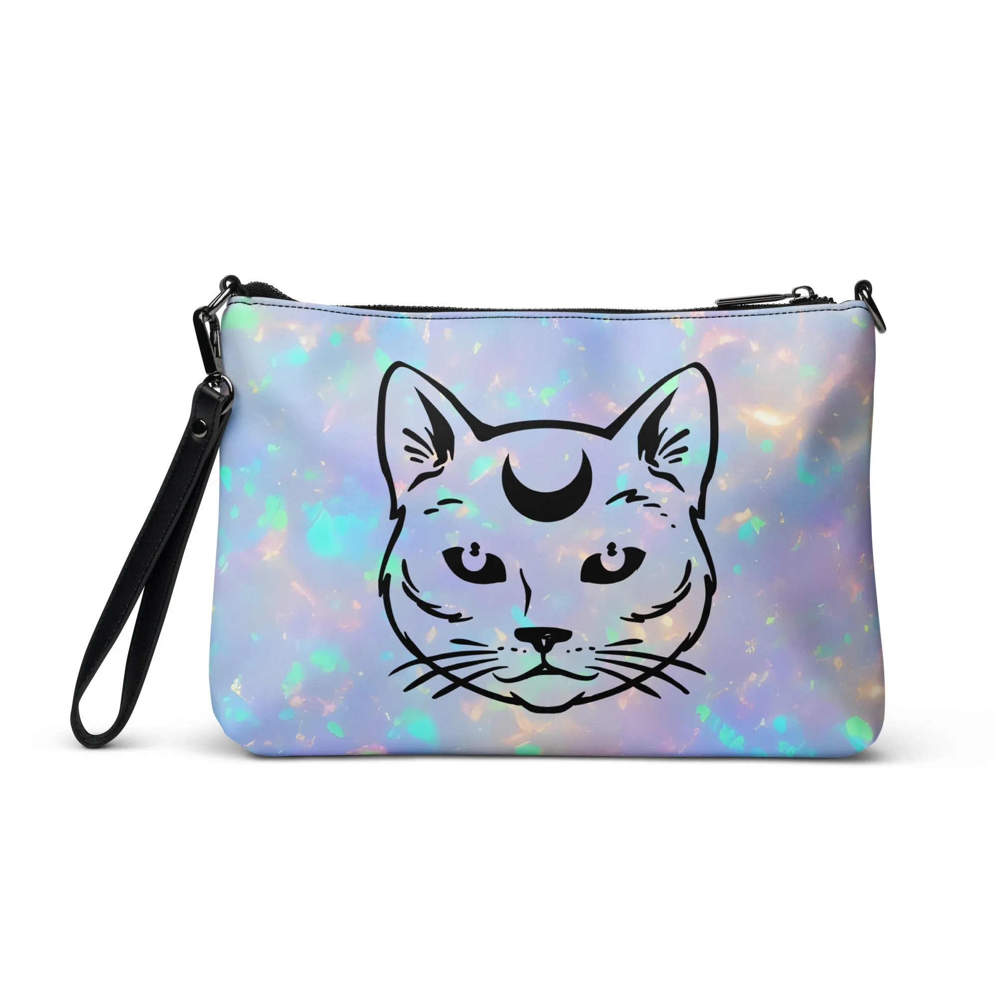Celestial Opal Cat Crossbody Bag