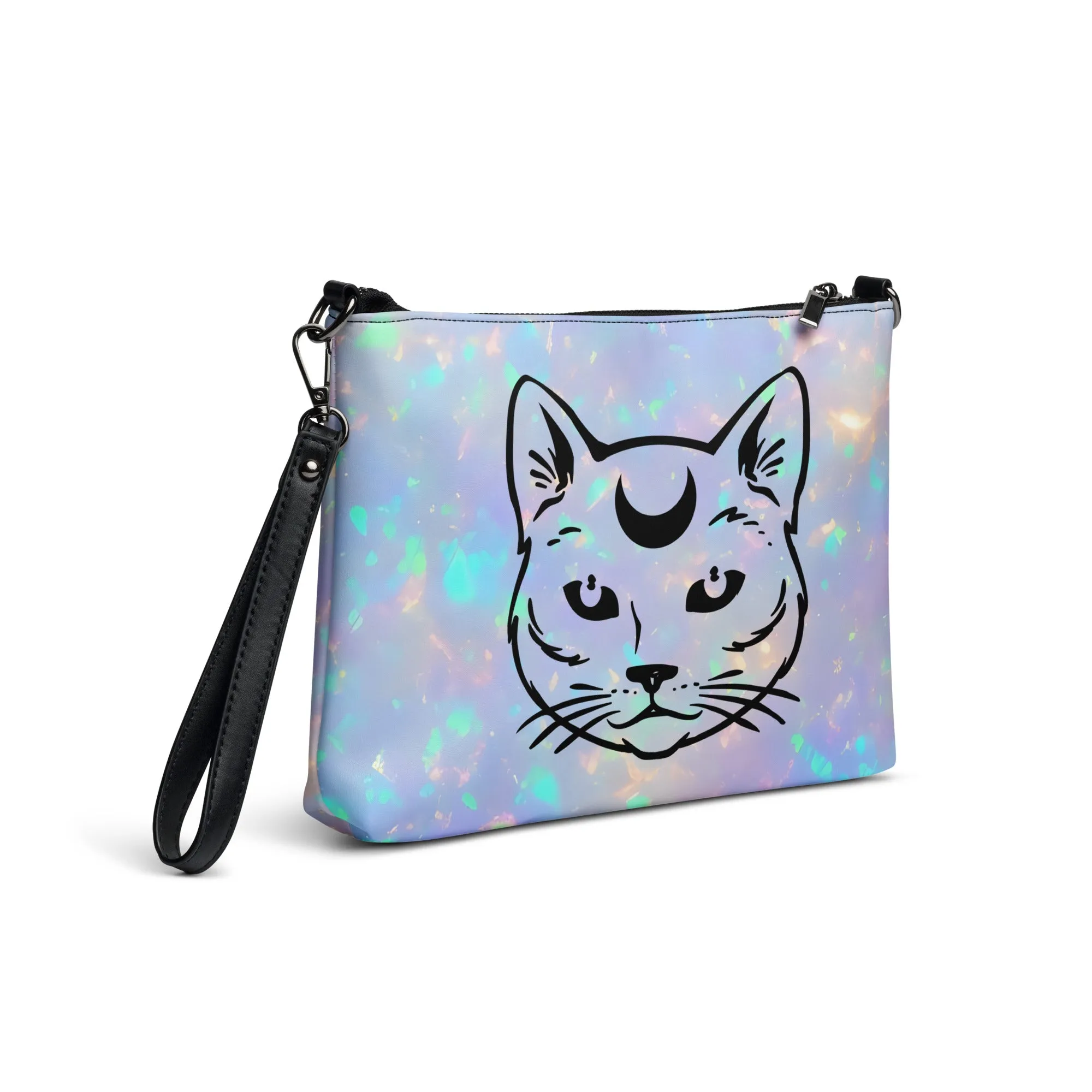 Celestial Opal Cat Crossbody Bag