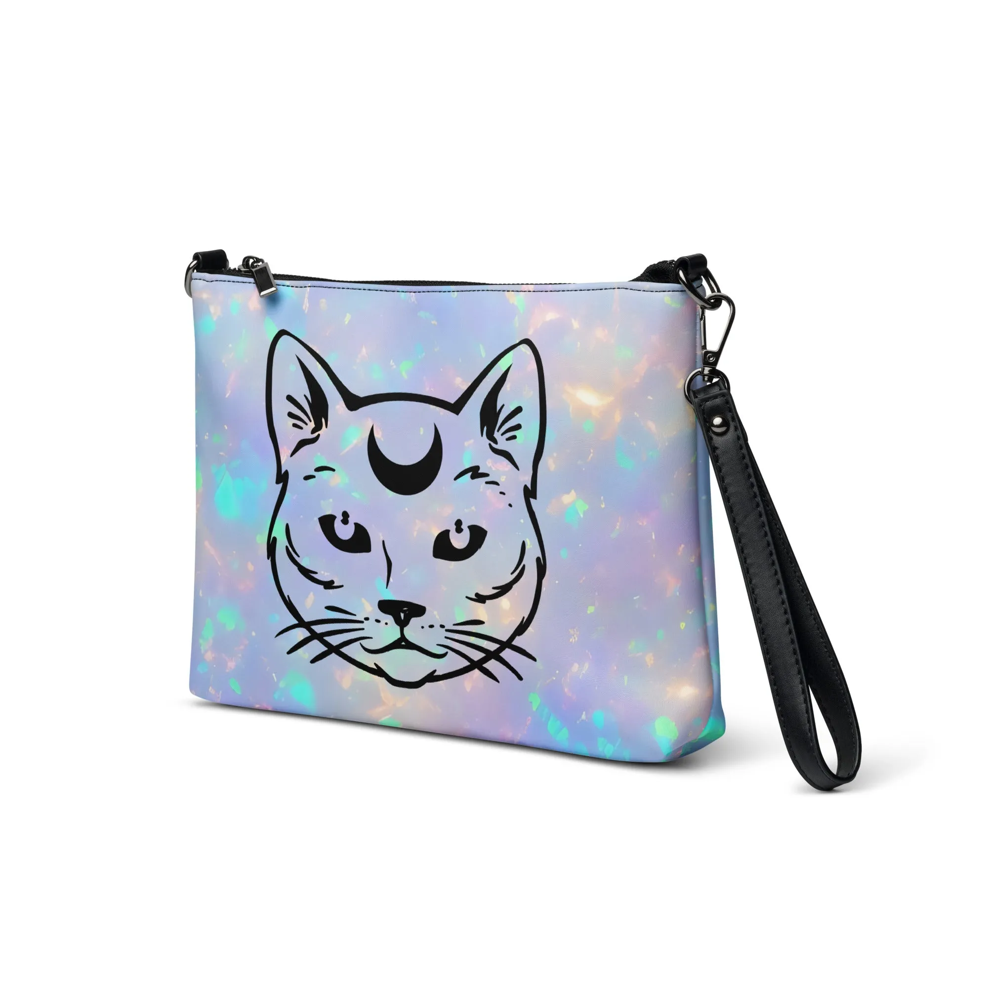 Celestial Opal Cat Crossbody Bag