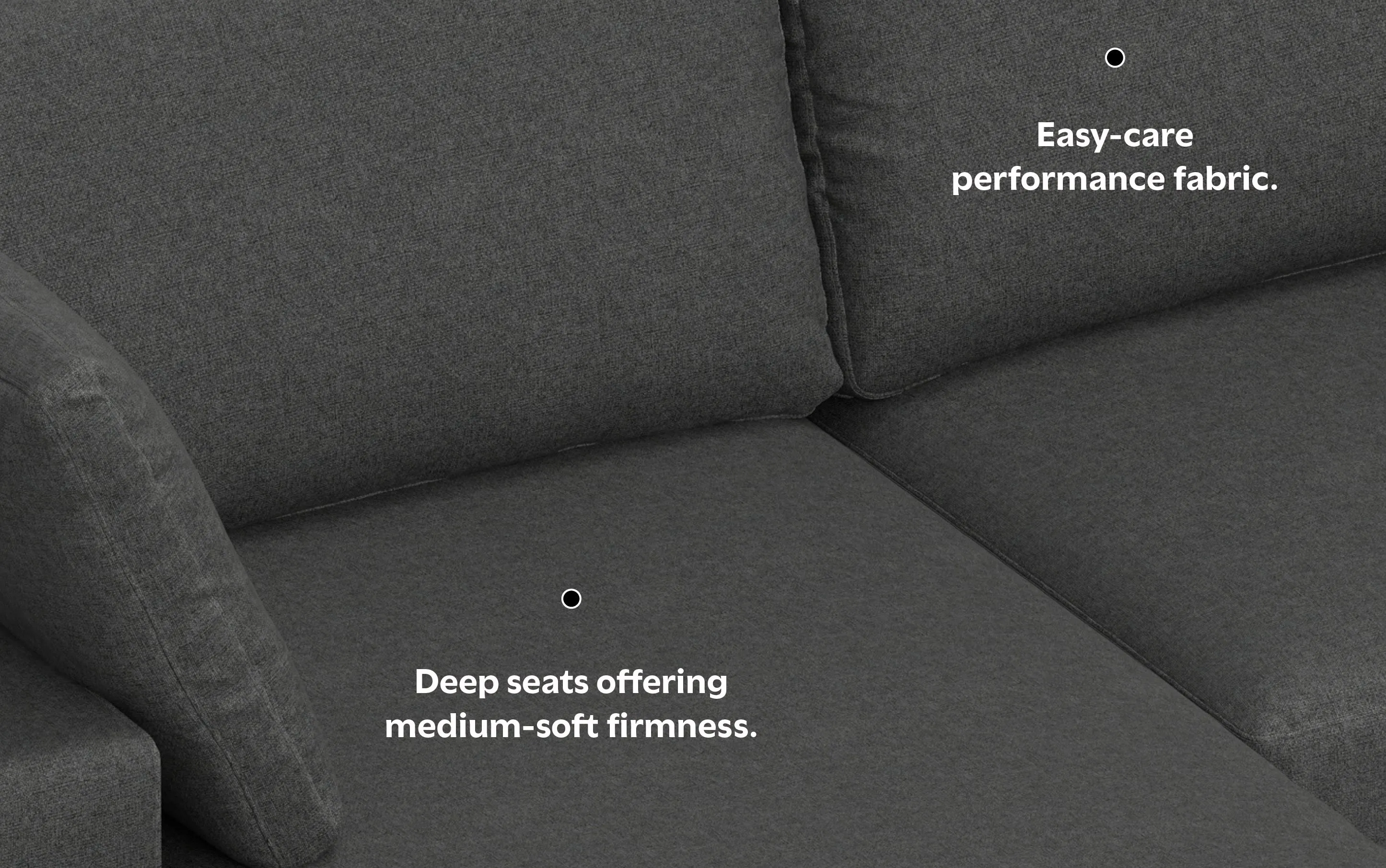 Charlie Deep Seater Left Sectional
