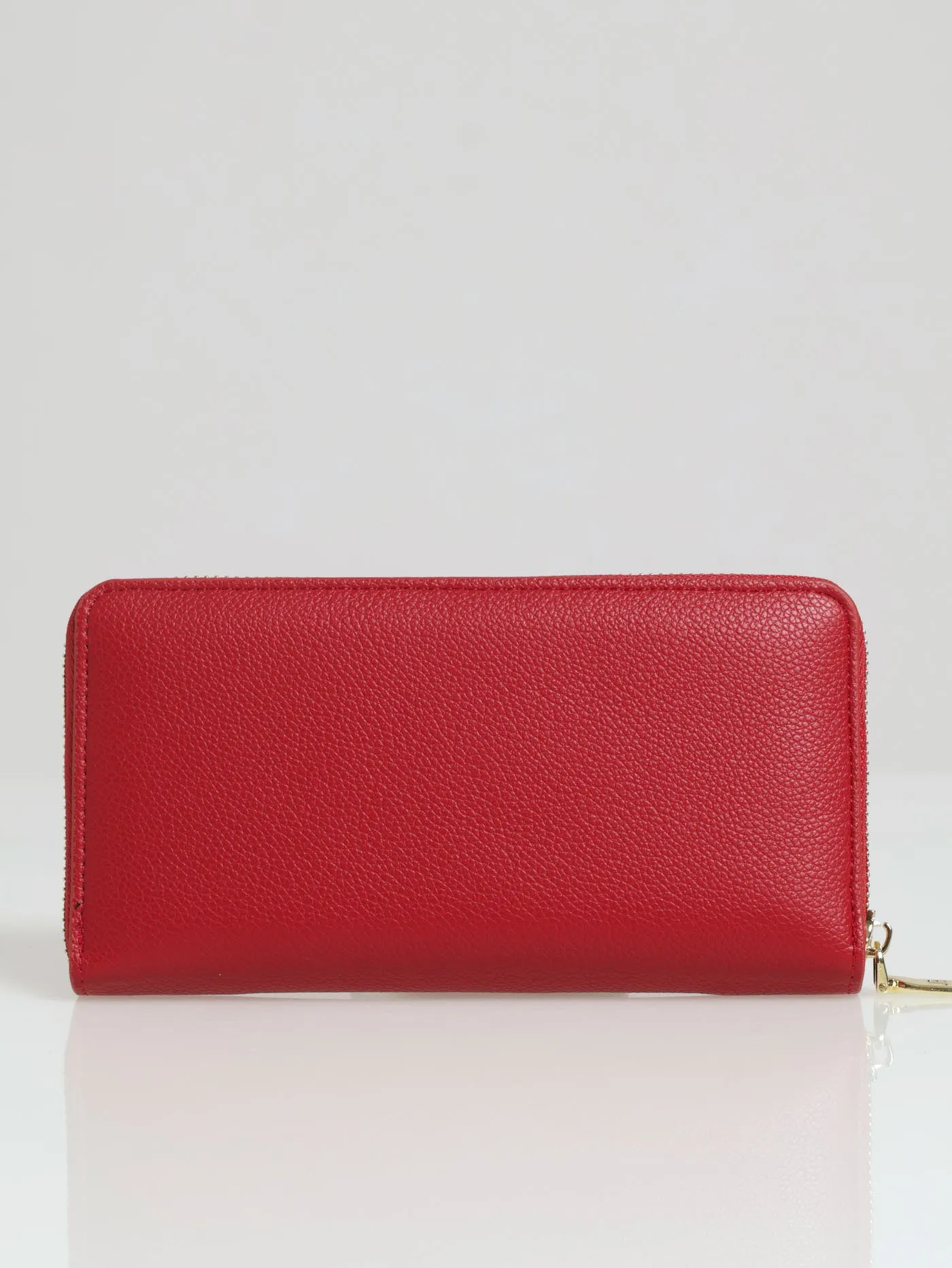 Charlotte Text Zip Around Purse - Dark Red