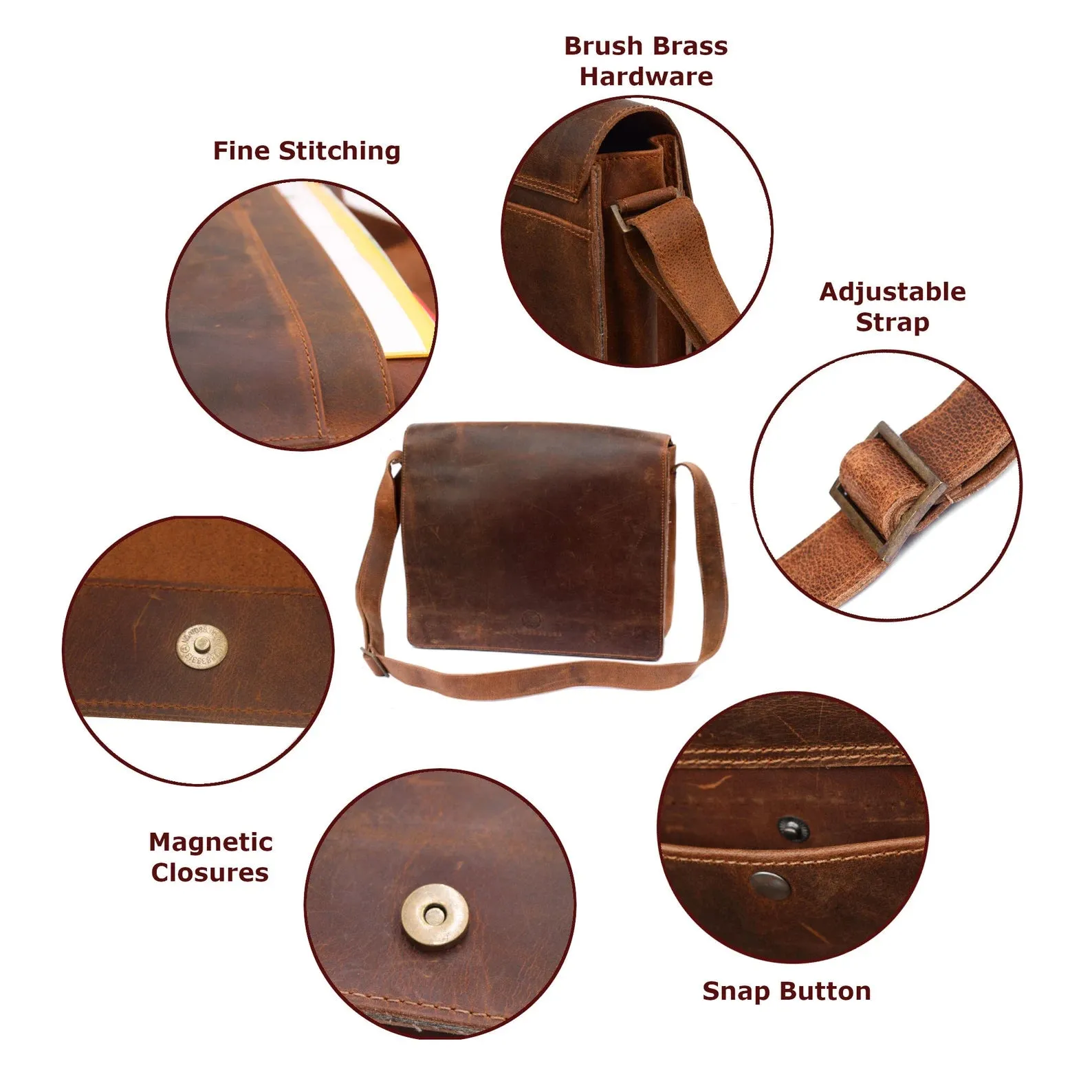 Chelsea Leather Crossbody Messenger Bag