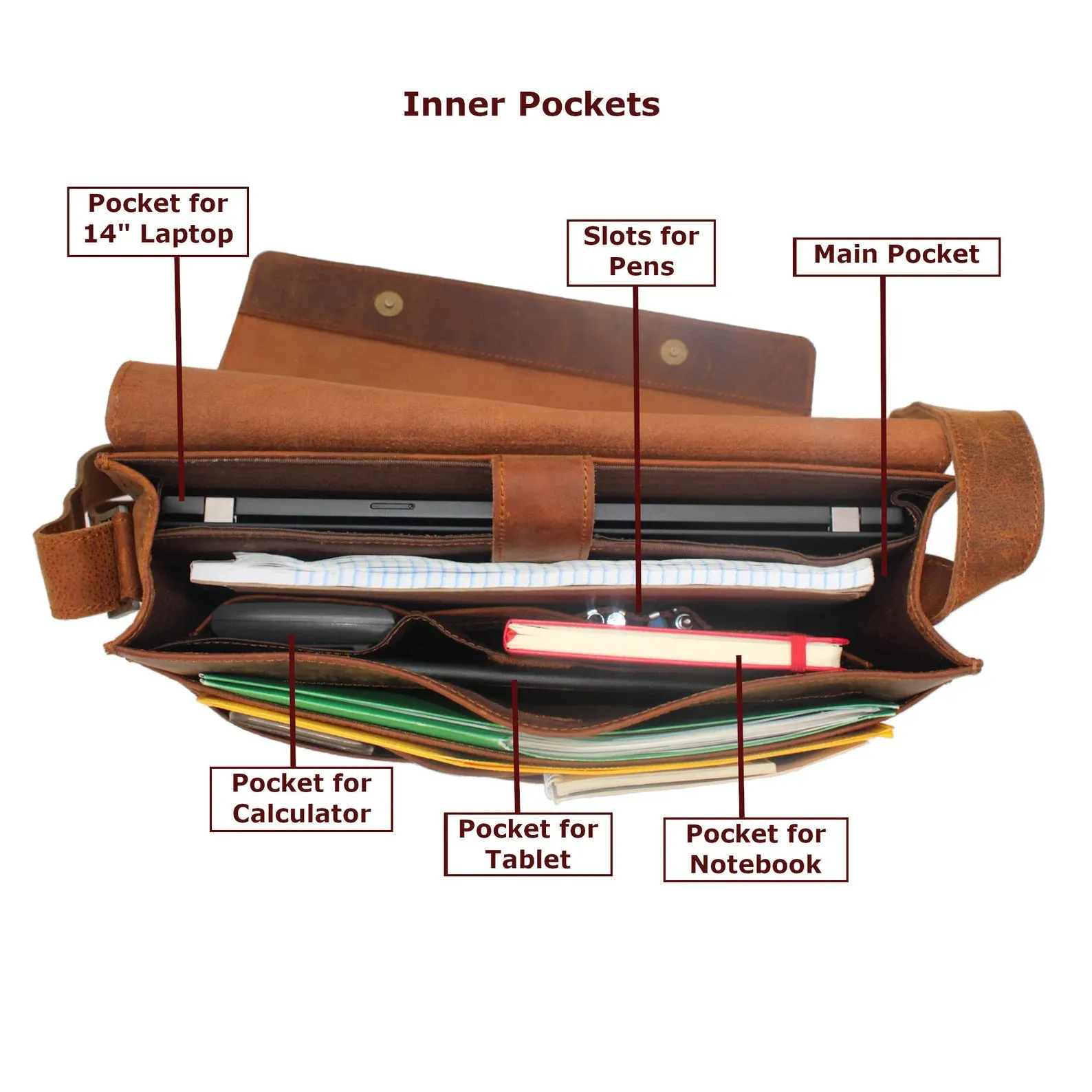 Chelsea Leather Crossbody Messenger Bag