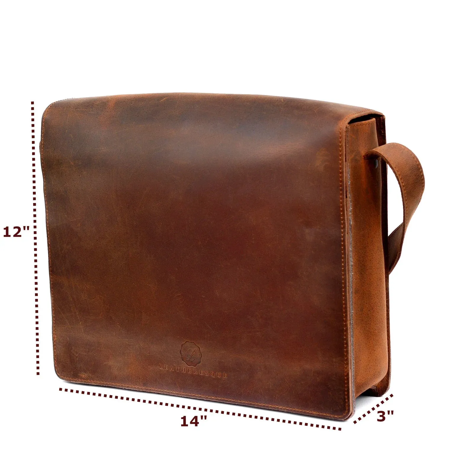 Chelsea Leather Crossbody Messenger Bag