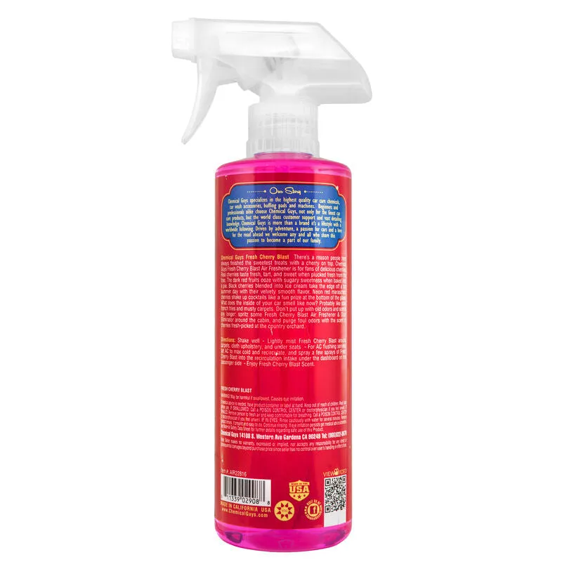 Chemical Guys Air Freshener And Odor Eliminator Fresh Cherry Blast Scent 16 oz.