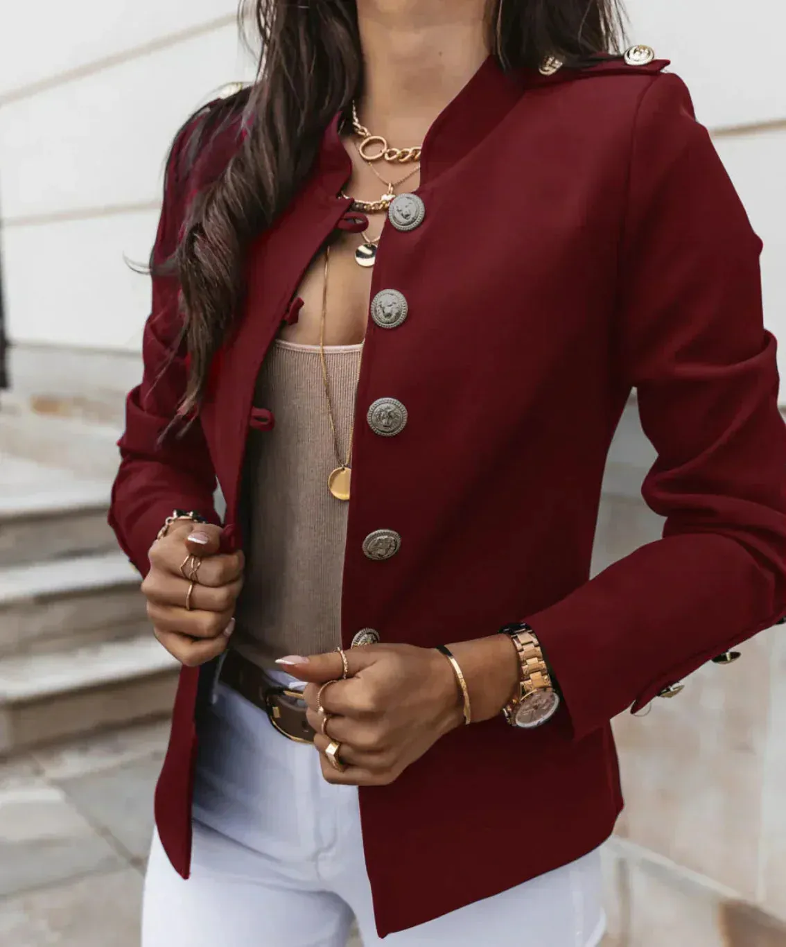 ChicGuard™ | Women's Modern Button-Down Coat | Lightweight Fabric, Stylish Design & Versatile Wear