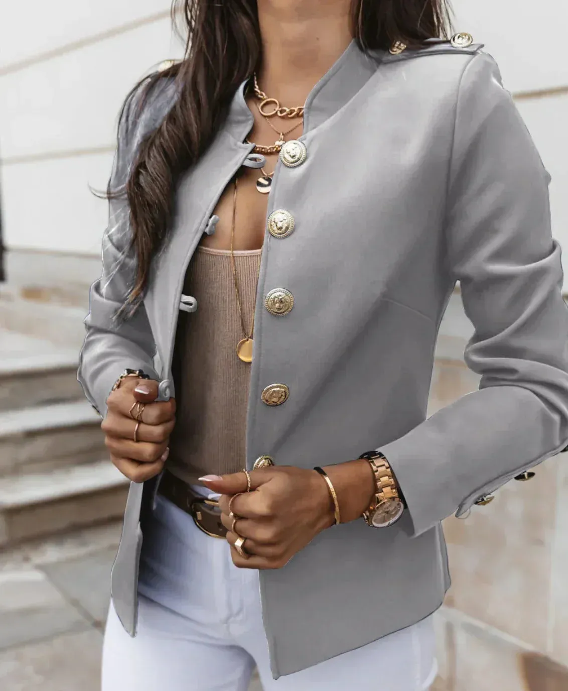 ChicGuard™ | Women's Modern Button-Down Coat | Lightweight Fabric, Stylish Design & Versatile Wear