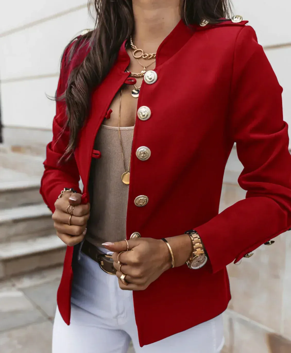 ChicGuard™ | Women's Modern Button-Down Coat | Lightweight Fabric, Stylish Design & Versatile Wear