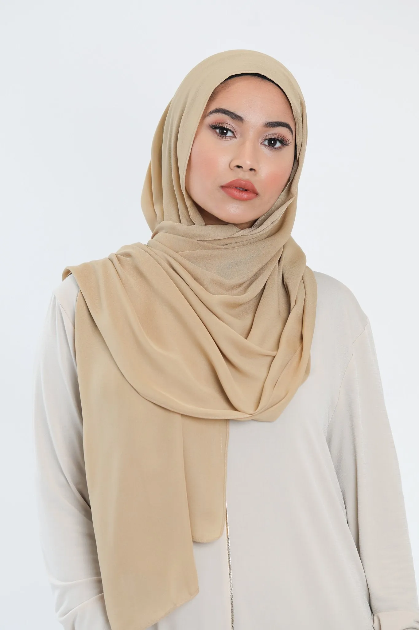 Chiffon Scarf | Beige