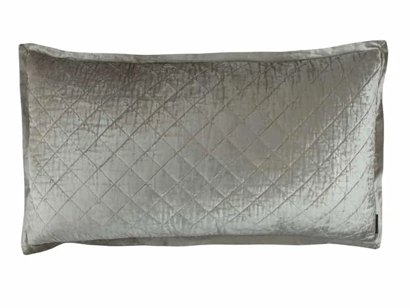 Chloe King Pillow / Ice Silver Velvet 20X36