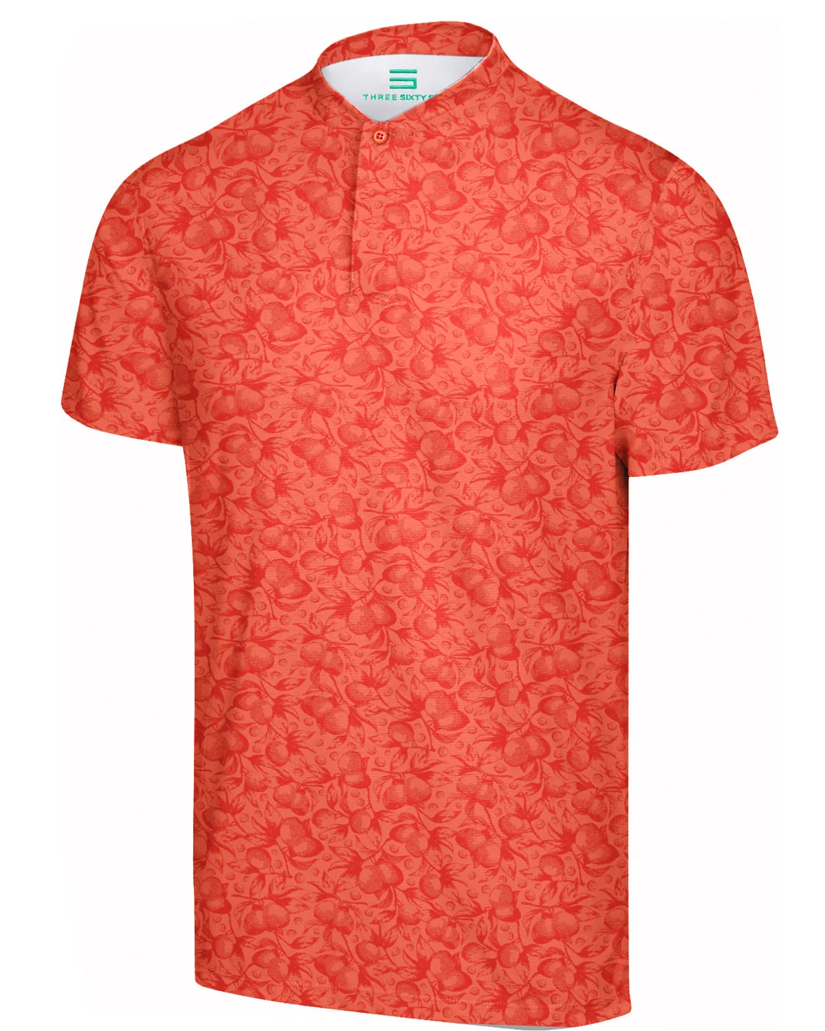 Collarless Dri-Fit Printed Polo