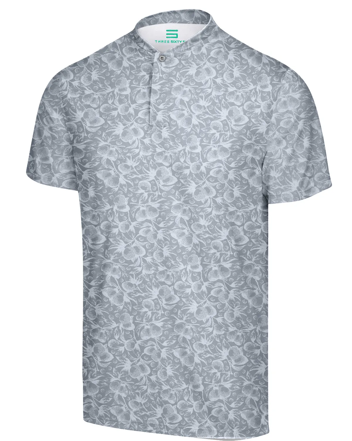 Collarless Dri-Fit Printed Polo