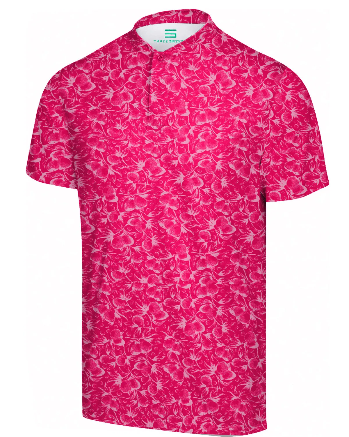 Collarless Dri-Fit Printed Polo