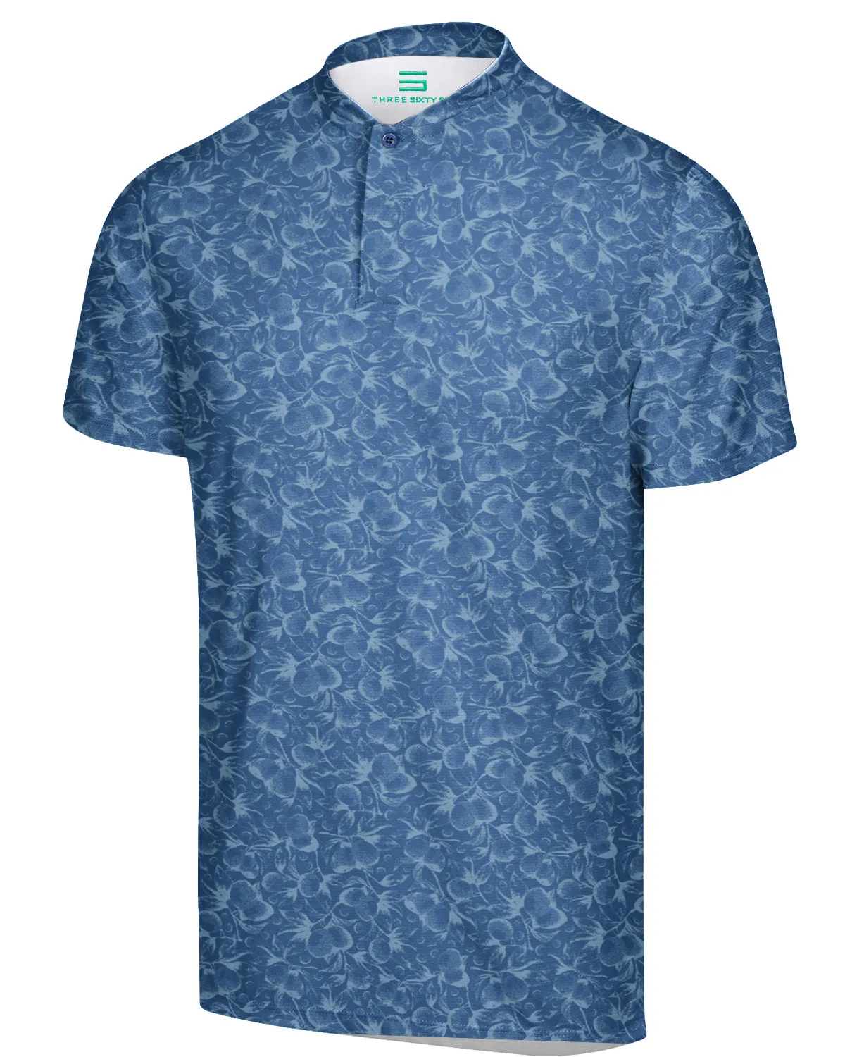 Collarless Dri-Fit Printed Polo