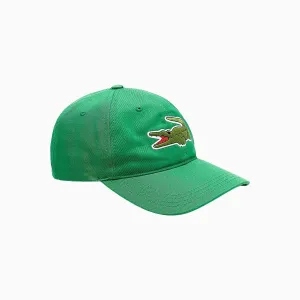 Contrast Strap And Oversized Crocodile Cotton Cap