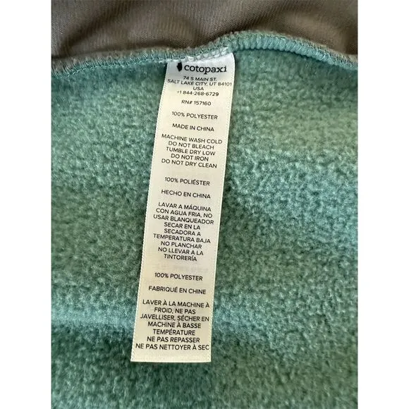 Cotopaxi Teca Fleece Vest Mens XL Multicolor Striped Outdoor Wear