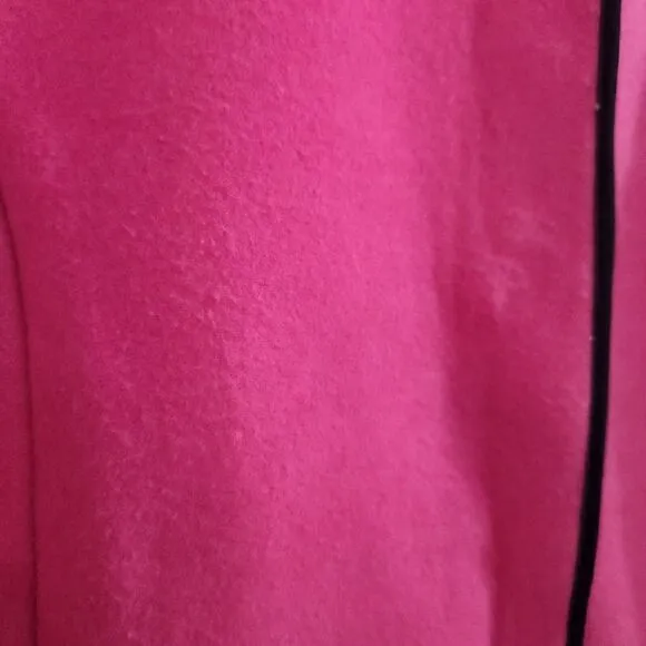 Crown and Ivy Petite Womens M Quilted Jacket Snap Front Pink Navy Blue NEW