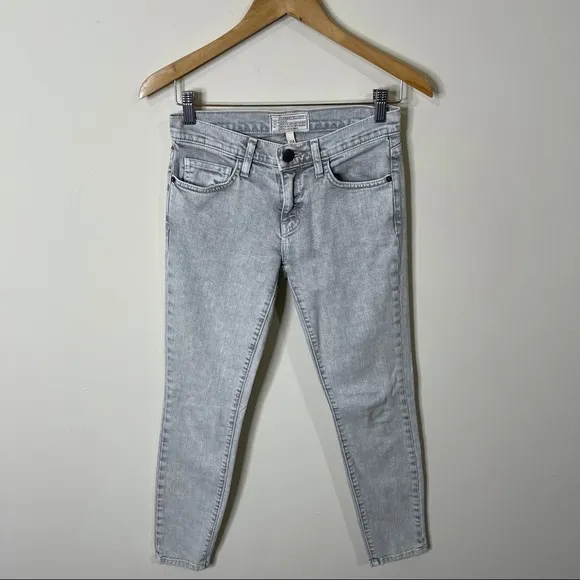 Current Elliott Revolve Soft Grey The Stiletto Skinny Jeans Size 24
