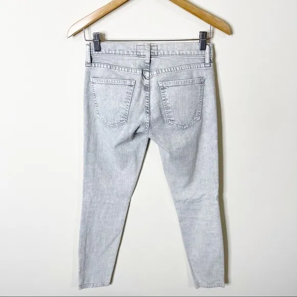 Current Elliott Revolve Soft Grey The Stiletto Skinny Jeans Size 24