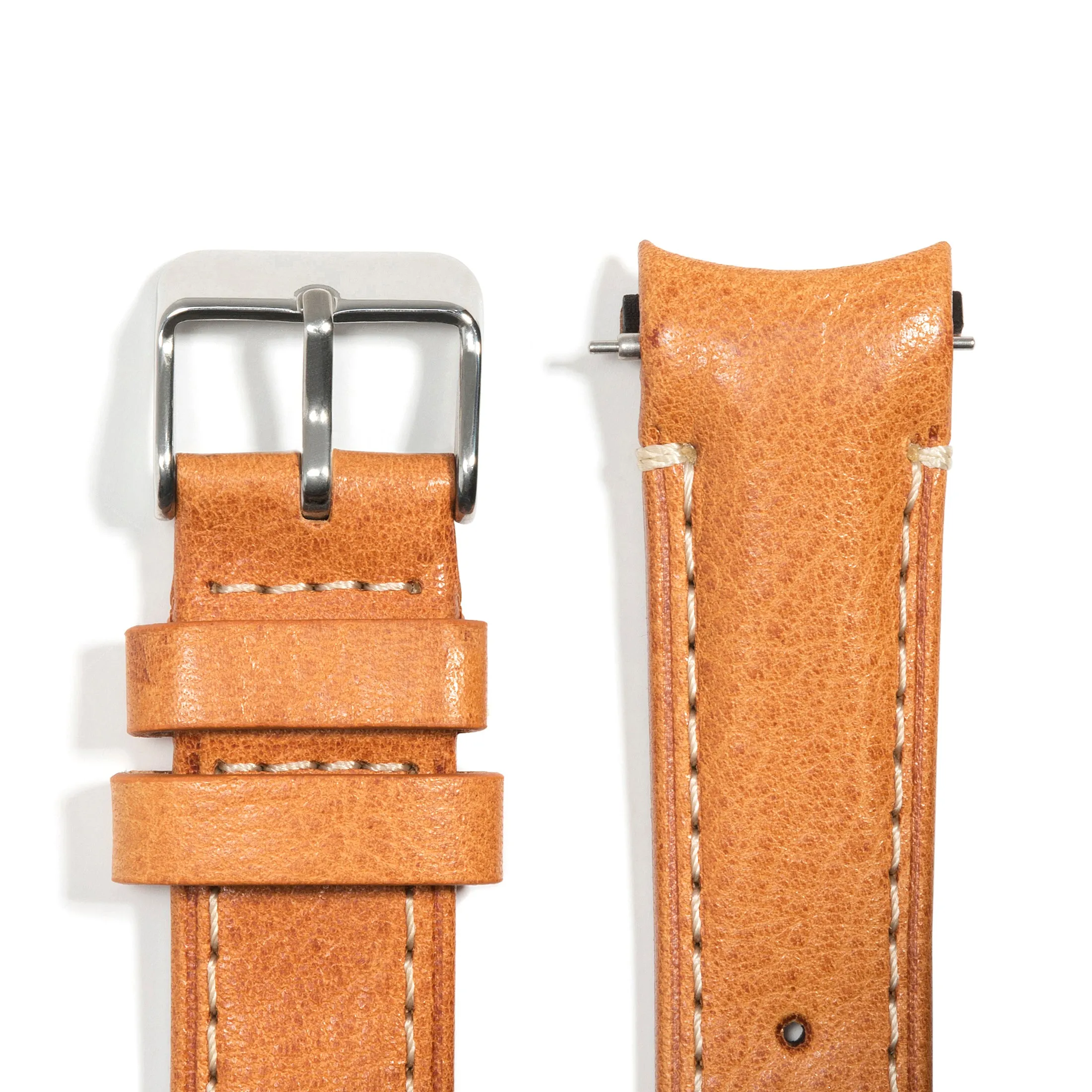 Curved End Leather Strap for Rolex Submariner with Tang Buckle