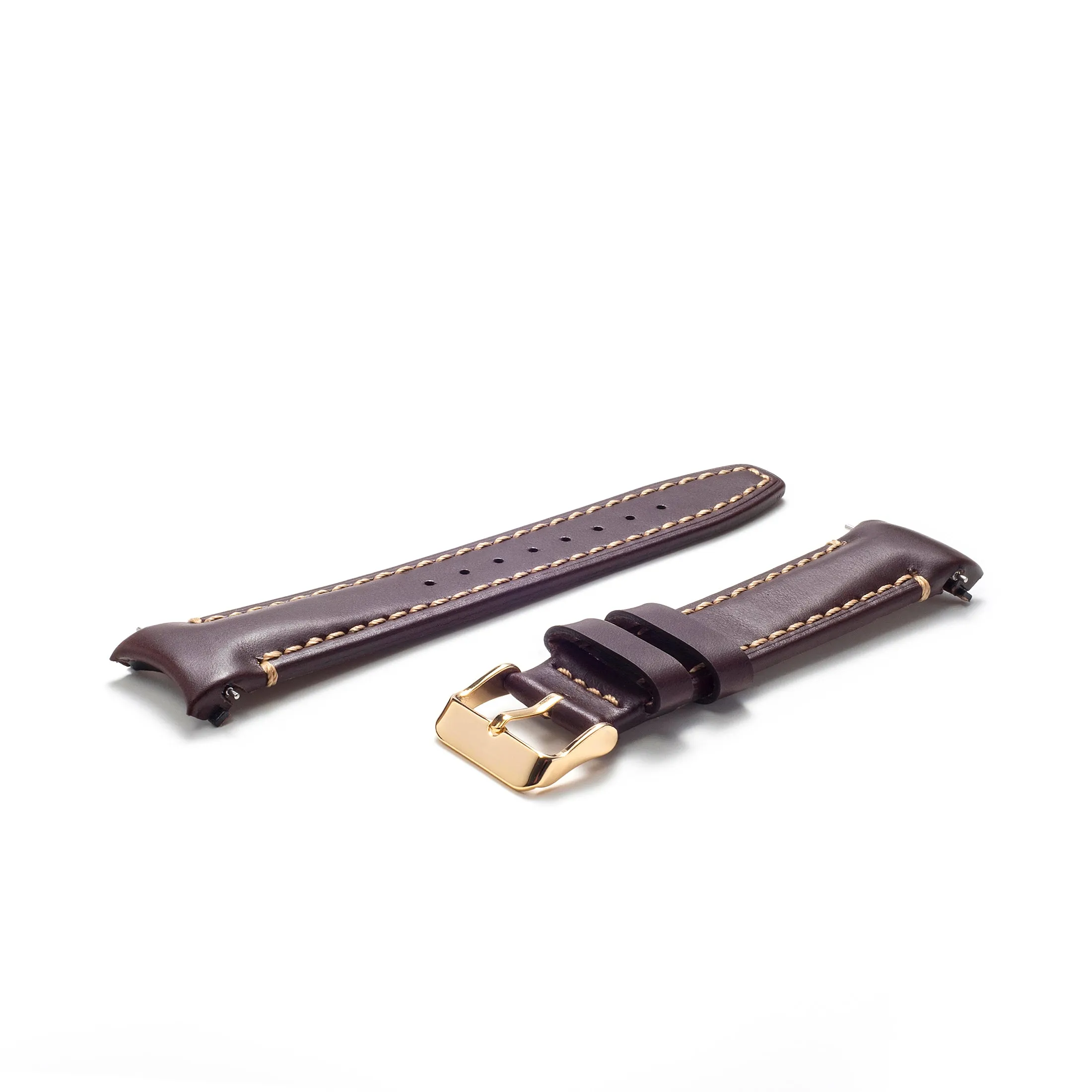Curved End Leather Strap for Rolex Submariner with Tang Buckle