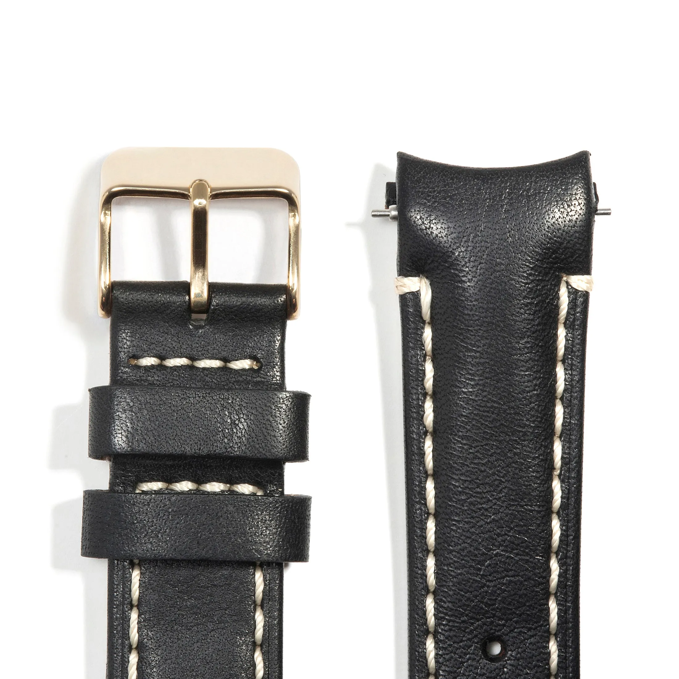 Curved End Leather Strap for Rolex Submariner with Tang Buckle